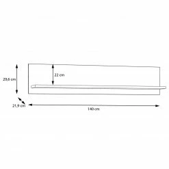 Wandboard - Maringo Pinie - 140 cm -Günstiges Büro Geschäft 1023074100 02 1600Wx1600H