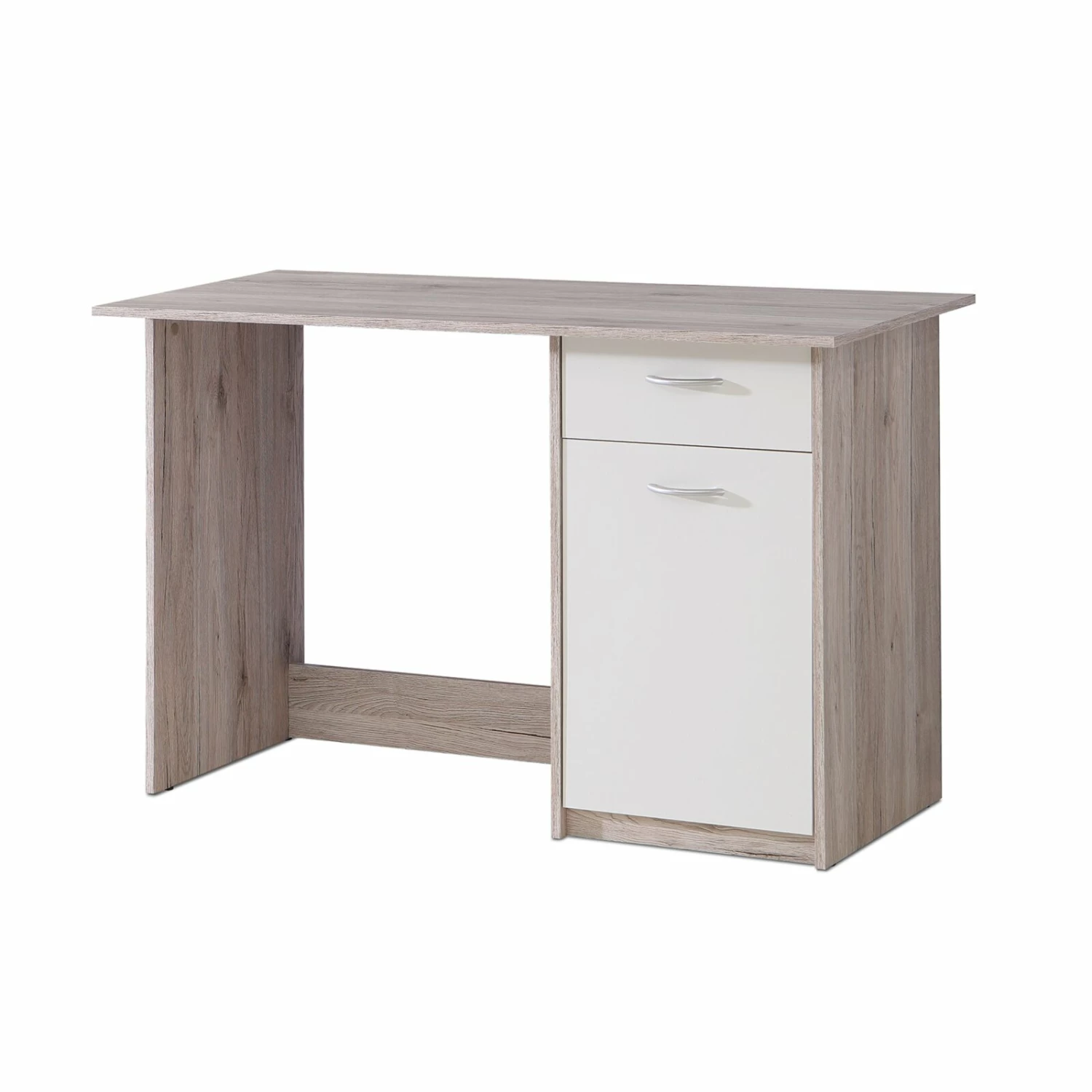 Schreibtisch - Sandeiche-weiß - Schubkasten - 123 cm 3 Schreibtisch - Sandeiche-weiß - Schubkasten - 123 cm