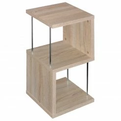 Standregal - Sonoma Eiche - silber - 65 cm hoch