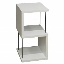 Standregal - weiß matt - schwarz - 65 cm hoch