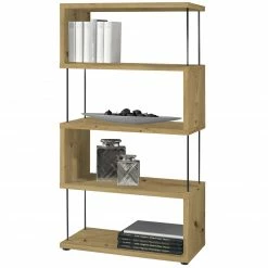 Standregal - Artisan Eiche - schwarz - 66 cm breit -Günstiges Büro Geschäft 1205009300 02 1600Wx1600H