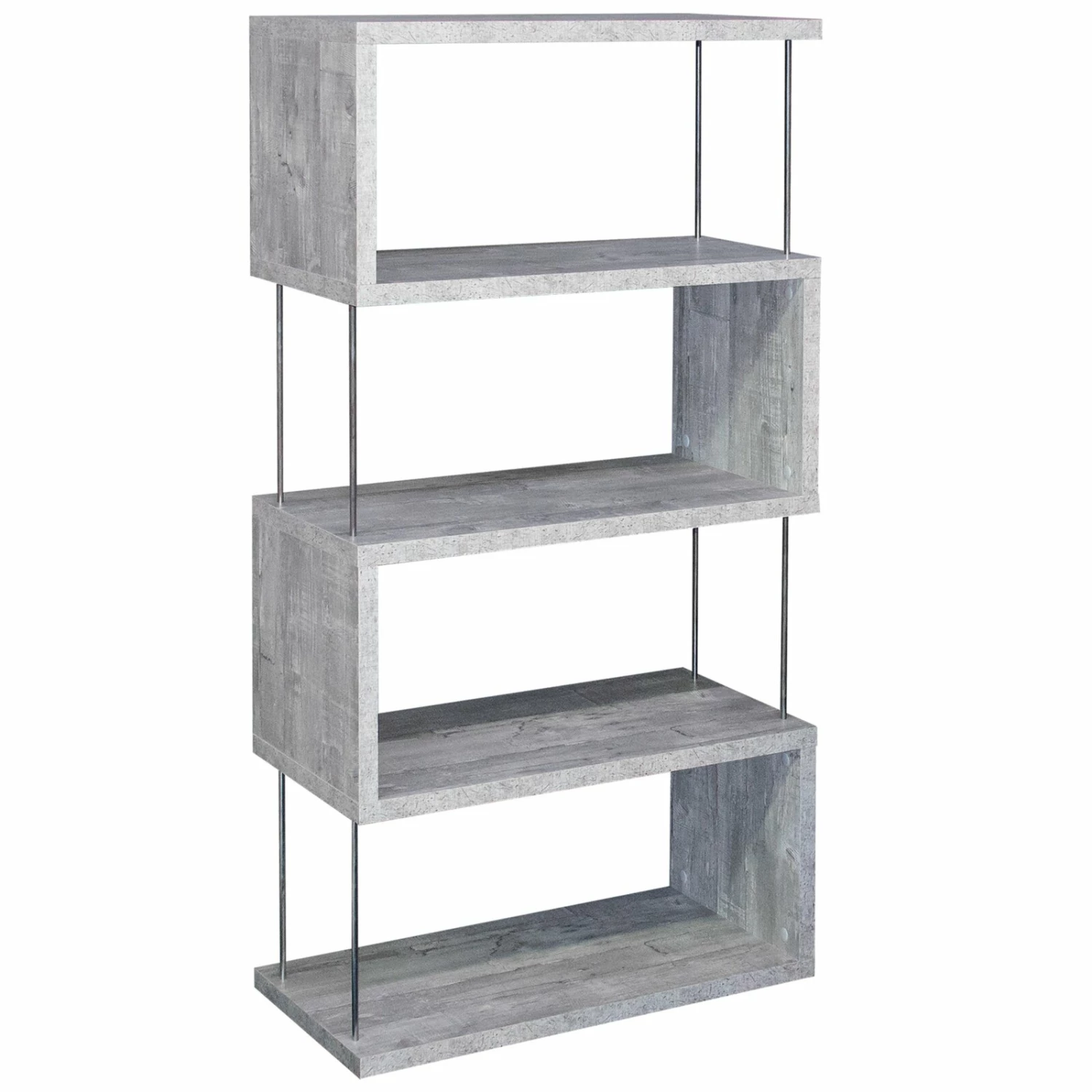 Standregal - Betonoptik - silber - 66 cm breit 3 Standregal - Betonoptik - silber - 66 cm breit