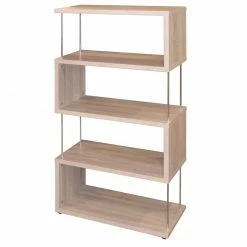 Standregal - Sonoma Eiche - silber - 66 cm breit