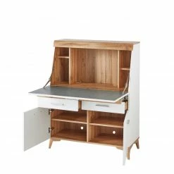 Sekträter - weiß-Eiche Altholz - 98 cm breit -Günstiges Büro Geschäft 1226000400 03 1600Wx1600H