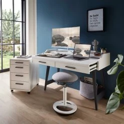 Sekretär - weiß-grau - ausziehbar 11 Sekretär - weiß-grau - ausziehbar -Günstiges Büro Geschäft 1226000600 05 1600Wx1600H