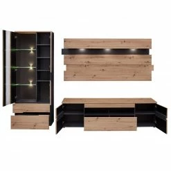 Wandpaneel - Artisan Eiche - Graphit - 202 cm 9 Wandpaneel - Artisan Eiche - Graphit - 202 cm -Günstiges Büro Geschäft 1226008200 03 1600Wx1600H