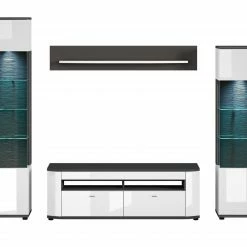 Wandboard - anthrazit - weiß Hochglanz - 150 cm 11 Wandboard - anthrazit - weiß Hochglanz - 150 cm -Günstiges Büro Geschäft 1256000800 04 1600Wx1600H