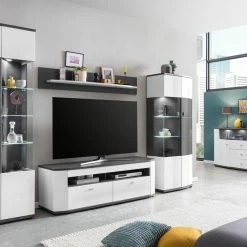 Wandboard - anthrazit - weiß Hochglanz - 150 cm 13 Wandboard - anthrazit - weiß Hochglanz - 150 cm -Günstiges Büro Geschäft 1256000800 06 1600Wx1600H