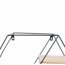 Wandregal - schwarz-natur - 58 cm -Günstiges Büro Geschäft 1257000200 10 1600Wx1600H