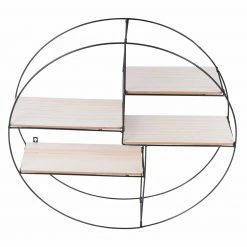 Wandregal - schwarz-natur - 70 cm -Günstiges Büro Geschäft 1257000500 04 1600Wx1600H