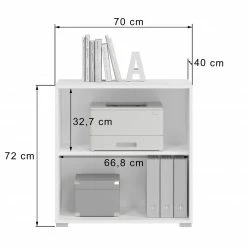 Regal MOVER - weiß - 68 cm -Günstiges Büro Geschäft 1331001100 03 1600Wx1600H
