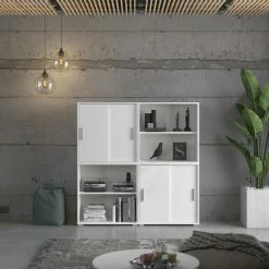 Regal MOVER - weiß - 68 cm -Günstiges Büro Geschäft 1331001100 06 1600Wx1600H