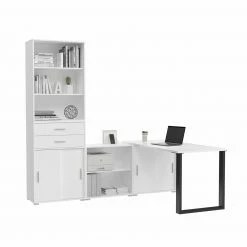 Kommode MOVER - weiß - 2 Schiebetüren - 68x72 cm -Günstiges Büro Geschäft 1331001200 08 1600Wx1600H