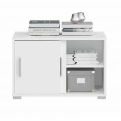 Kommode MOVER - weiß - 2 Schiebetüren - 68x46 cm