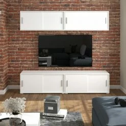 Kommode MOVER - weiß - 2 Schiebetüren - 100x46 cm -Günstiges Büro Geschäft 1331001800 05 1600Wx1600H