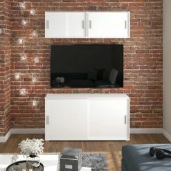 Sideboard MOVER - weiß - 2 Schiebetüren - 136x72 cm -Günstiges Büro Geschäft 1331001900 06 1600Wx1600H