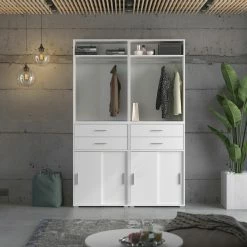 Garderobenaufsatz MOVER - weiß - 68x105 cm -Günstiges Büro Geschäft 1331002000 04 1600Wx1600H