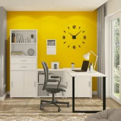 Schreibtischplatte MOVER - weiß - 160 cm breit -Günstiges Büro Geschäft 1331002100 04 1600Wx1600H