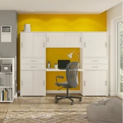 Schreibtischplatte MOVER - weiß - 100 cm breit -Günstiges Büro Geschäft 1331002200 04 1600Wx1600H