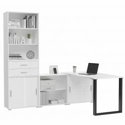 Schreibtischplatte MOVER - weiß - 100 cm breit -Günstiges Büro Geschäft 1331002200 07 1600Wx1600H