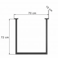 Schreibtischgestell MOVER - schwarz - U-Form -Günstiges Büro Geschäft 1331002300 02 1600Wx1600H