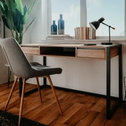 Schreibtisch DENVER - Artisan Eiche-anthrazit - 120 cm -Günstiges Büro Geschäft 1332006200 07 1600Wx1600H