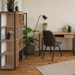 Schreibtisch DENVER - Artisan Eiche-anthrazit - 120 cm -Günstiges Büro Geschäft 1332006200 09 1600Wx1600H