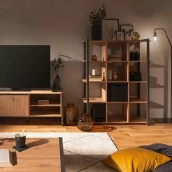 Standregal DENVER - Artisan Eiche-anthrazit - 145 cm -Günstiges Büro Geschäft 1332006300 08 1600Wx1600H