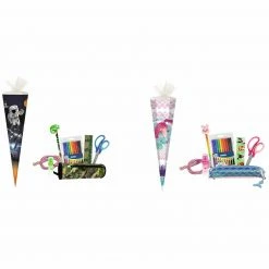 7-teiliges Schultüte-Set - sortiert - 50 cm