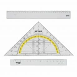 3-teiliges Zeichengarnitur-Set - transparent