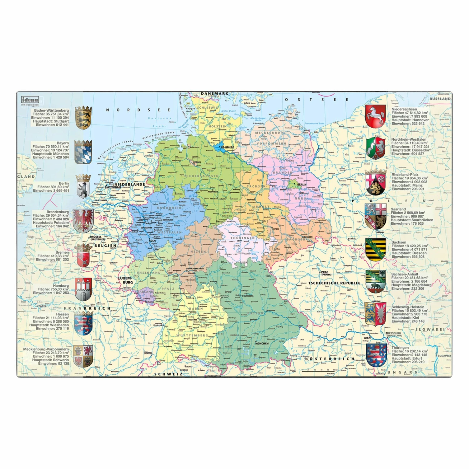 Schreibunterlage - Deutschlandkarte - 59x39 cm 3 Schreibunterlage - Deutschlandkarte - 59x39 cm