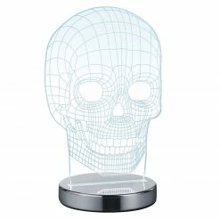 LED-Tischlampe - chrom - 1-flammig