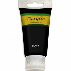 Acrylfarbe - schwarz - 75 ml