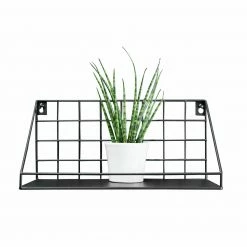 Dekoregal - schwarz - Metall - 30 cm breit