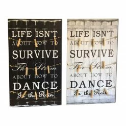 Deko-Leinenbild - Vintagedesign - sortiert - 39x68 cm