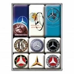 9-teiliges Magnet-Set - Mercedes-Benz Logos