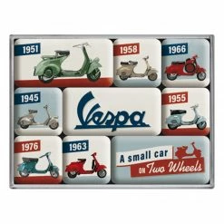 9-teiliges Magnet-Set - Vespa - Model Chart