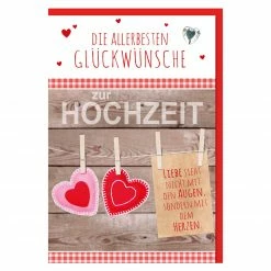 Grußkarte - Hochzeit - 17 cm