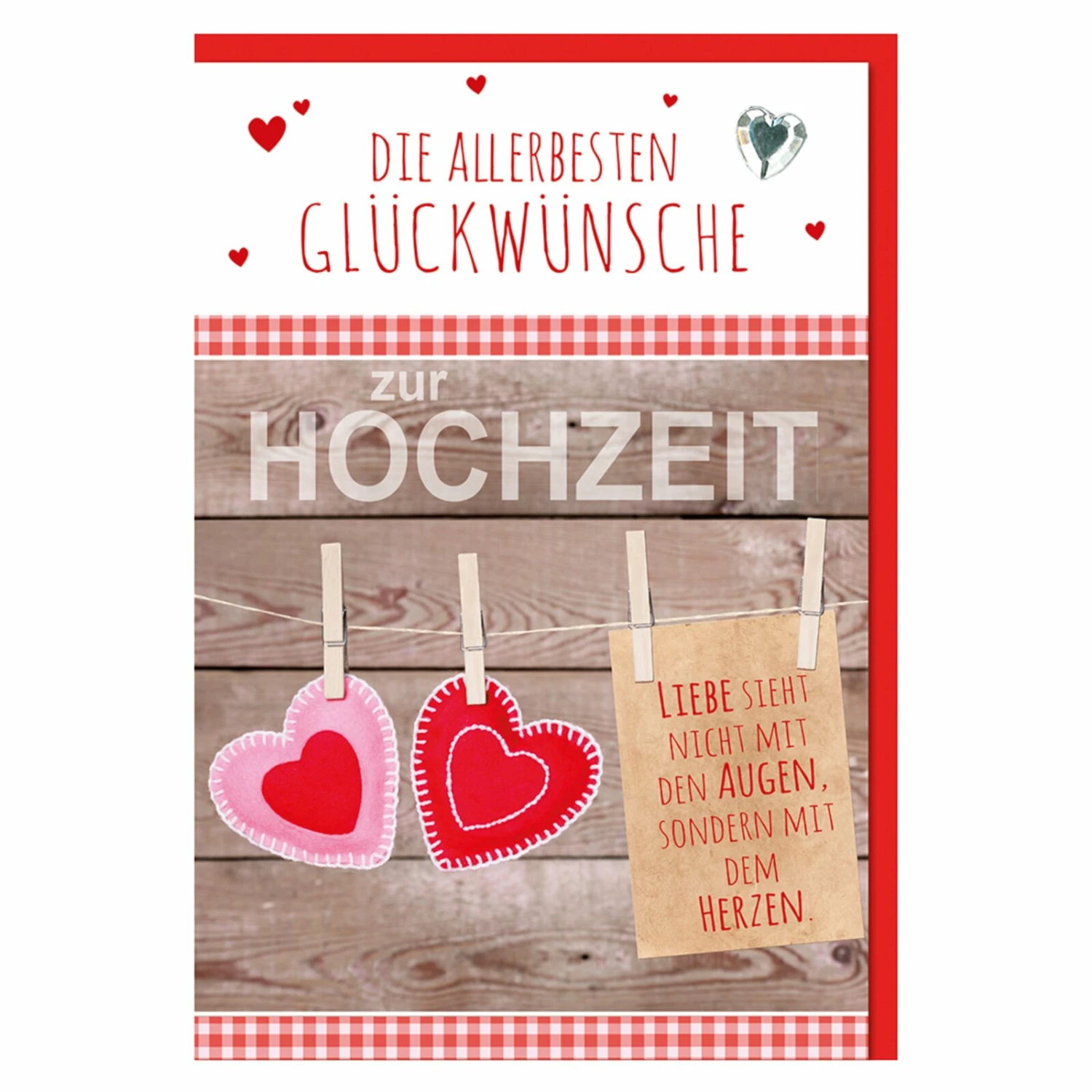 Grußkarte - Hochzeit - 17 cm 3 Grußkarte - Hochzeit - 17 cm