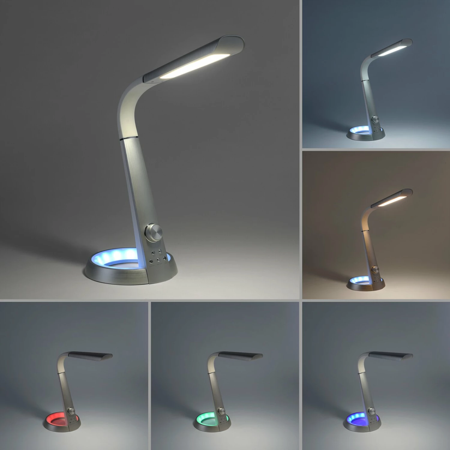 LED-Schreibtischleuchte - aluminiumfarben - dimmbar 4 LED-Schreibtischleuchte - aluminiumfarben - dimmbar – Bild 2