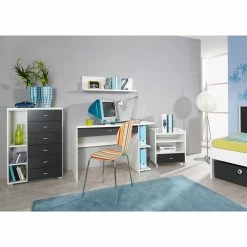 Schreibtisch - Alpinweiß-grau-metallic - 120 cm -Günstiges Büro Geschäft 9000270900 05 1600Wx1600H