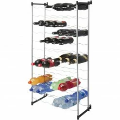 Flaschenregal - silber - für 72 Flaschen