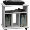 Schallplatten-Regal - weiß - 60 cm breit - auf Rollen -Günstiges Büro Geschäft 9001546800 1600Wx1600H