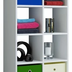 Regal BENAS 2x4 - weiß - 123 cm hoch