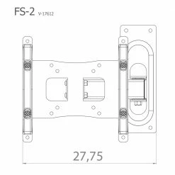 TV-Wandhalterung FS 2 - silber - Aluminium -Günstiges Büro Geschäft 9001674300 03 1600Wx1600H