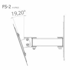 TV-Wandhalterung FS 2 - silber - Aluminium -Günstiges Büro Geschäft 9001674300 04 1600Wx1600H