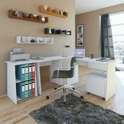 Schreibtisch MASOLA MAXI - weiß - 110 cm -Günstiges Büro Geschäft 9001696800 03 1600Wx1600H