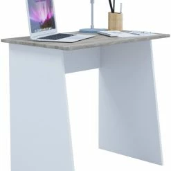 Schreibtisch MASOLA MINI - weiß-Sonoma Eiche - 80 cm -Günstiges Büro Geschäft 9001696900 09 1600Wx1600H