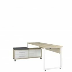 Rollcontainer SET+ - Eiche natur-weiß - 133 cm -Günstiges Büro Geschäft 9001768700 03 1600Wx1600H