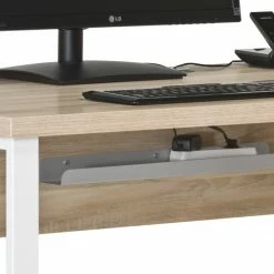 Schreibtisch SET+ - Eiche natur-grau - 150 cm -Günstiges Büro Geschäft 9001769200 03 1600Wx1600H